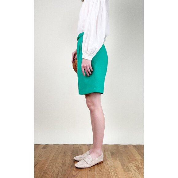 Vintage High Rise Waist Wide Leg Shorts Old Money Quiet Luxury Old Money Coastal - Picture 3 of 9